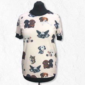 Cream VEOCF Puppies Shirt One Size